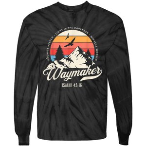 Waymaker Promise Keeper Miracle Worker Christian Bible Verse Tie-Dye Long Sleeve Shirt