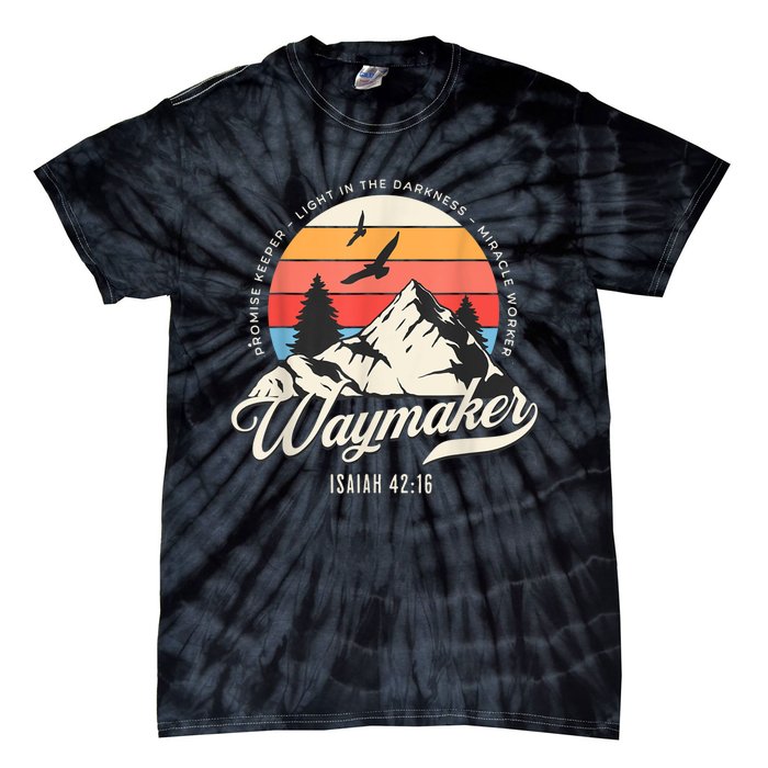 Waymaker Promise Keeper Miracle Worker Christian Bible Verse Tie-Dye T-Shirt