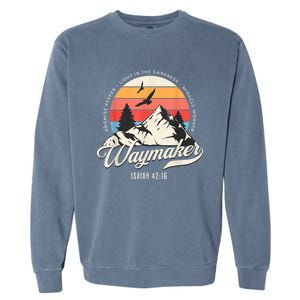 Waymaker Promise Keeper Miracle Worker Christian Bible Verse Garment-Dyed Sweatshirt