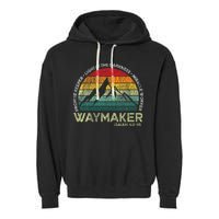 Waymaker Promise Keeper Miracle Worker Christian Garment-Dyed Fleece Hoodie
