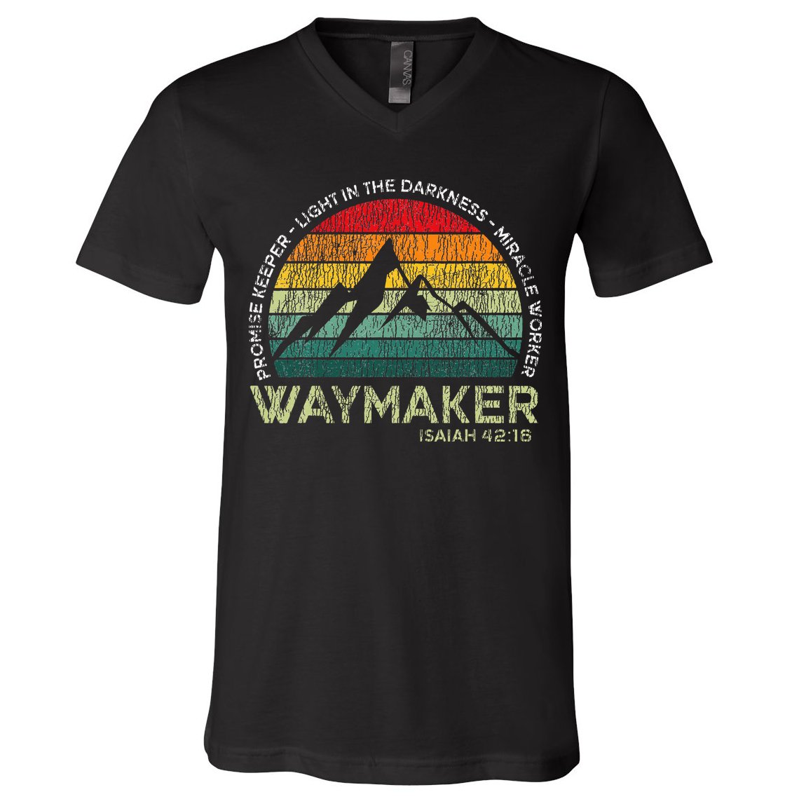 Waymaker Promise Keeper Miracle Worker Christian V-Neck T-Shirt