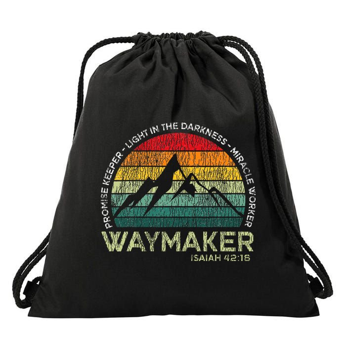 Waymaker Promise Keeper Miracle Worker Christian Drawstring Bag