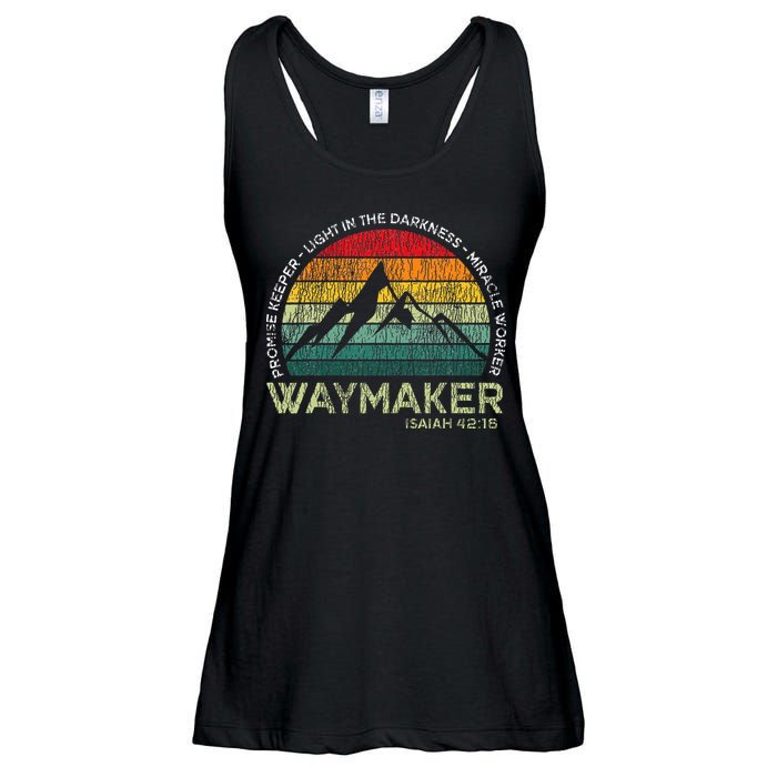 Waymaker Promise Keeper Miracle Worker Christian Ladies Essential Flowy Tank