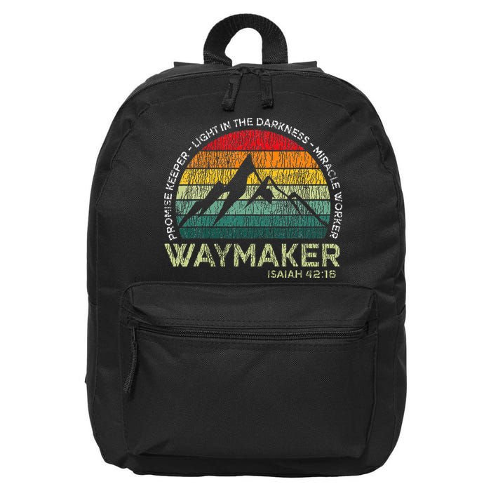 Waymaker Promise Keeper Miracle Worker Christian 16 in Basic Backpack