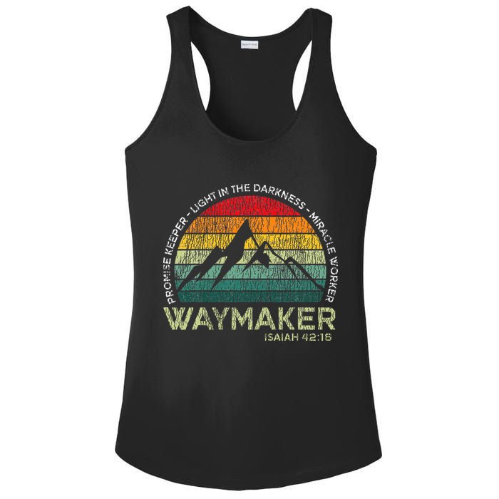 Waymaker Promise Keeper Miracle Worker Christian Ladies PosiCharge Competitor Racerback Tank