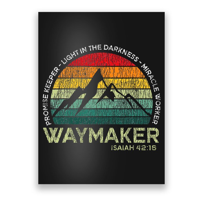 Waymaker Promise Keeper Miracle Worker Christian Poster