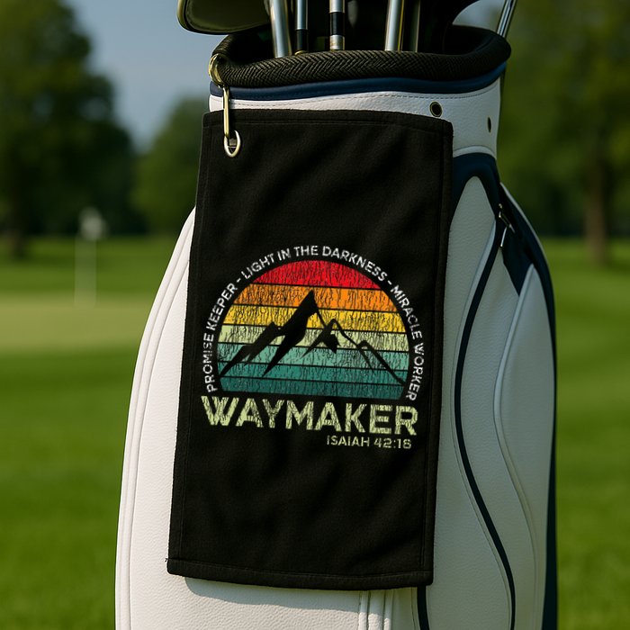 Waymaker Promise Keeper Miracle Worker Christian Golf Towel