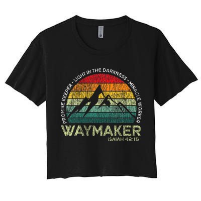 Waymaker Promise Keeper Miracle Worker Christian Crop Top
