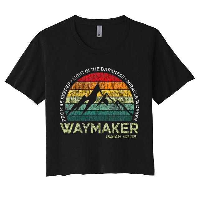 Waymaker Promise Keeper Miracle Worker Christian Crop Top