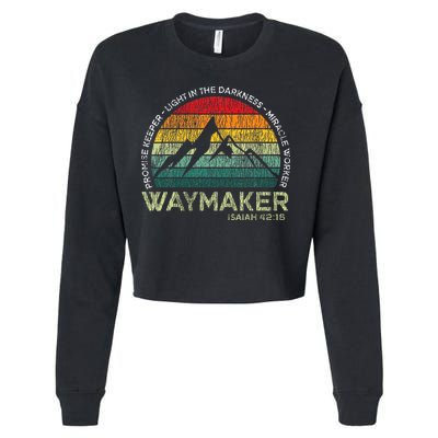 Waymaker Promise Keeper Miracle Worker Christian Cropped Pullover Crew