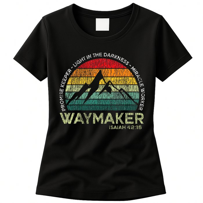 Waymaker Promise Keeper Miracle Worker Christian Womens T-Shirt