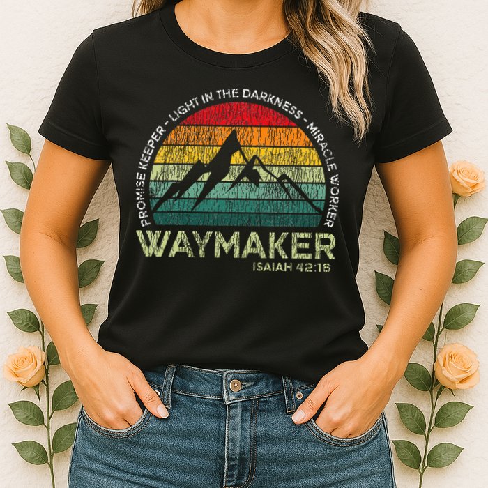 Waymaker Promise Keeper Miracle Worker Christian Womens T-Shirt