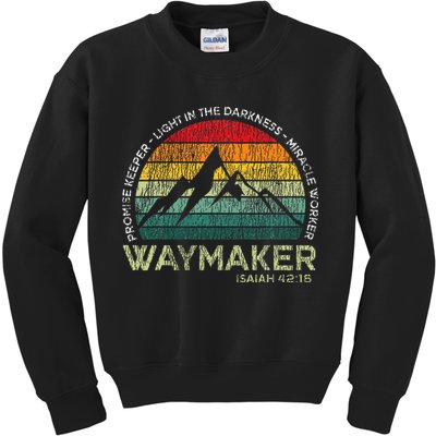 Waymaker Promise Keeper Miracle Worker Christian Kids Sweatshirt