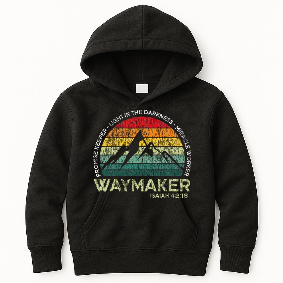 Waymaker Promise Keeper Miracle Worker Christian Kids Hoodie