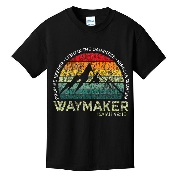 Waymaker Promise Keeper Miracle Worker Christian Kids T-Shirt