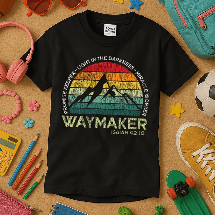 Waymaker Promise Keeper Miracle Worker Christian Kids T-Shirt