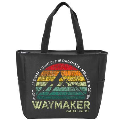 Waymaker Promise Keeper Miracle Worker Christian Zip Tote Bag