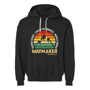 Waymaker Promise Keeper Miracle Worker Christian Believer Garment-Dyed Fleece Hoodie