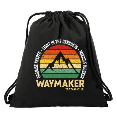 Waymaker Promise Keeper Miracle Worker Christian Believer Drawstring Bag