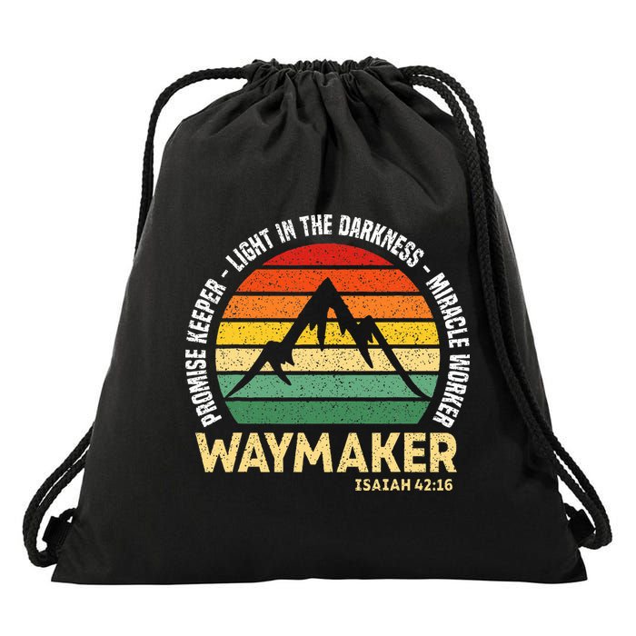 Waymaker Promise Keeper Miracle Worker Christian Believer Drawstring Bag