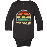 Waymaker Promise Keeper Miracle Worker Christian Believer Baby Long Sleeve Bodysuit