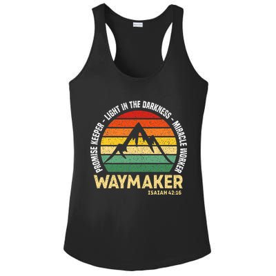 Waymaker Promise Keeper Miracle Worker Christian Believer Ladies PosiCharge Competitor Racerback Tank