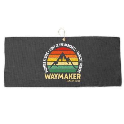 Waymaker Promise Keeper Miracle Worker Christian Believer Large Microfiber Waffle Golf Towel
