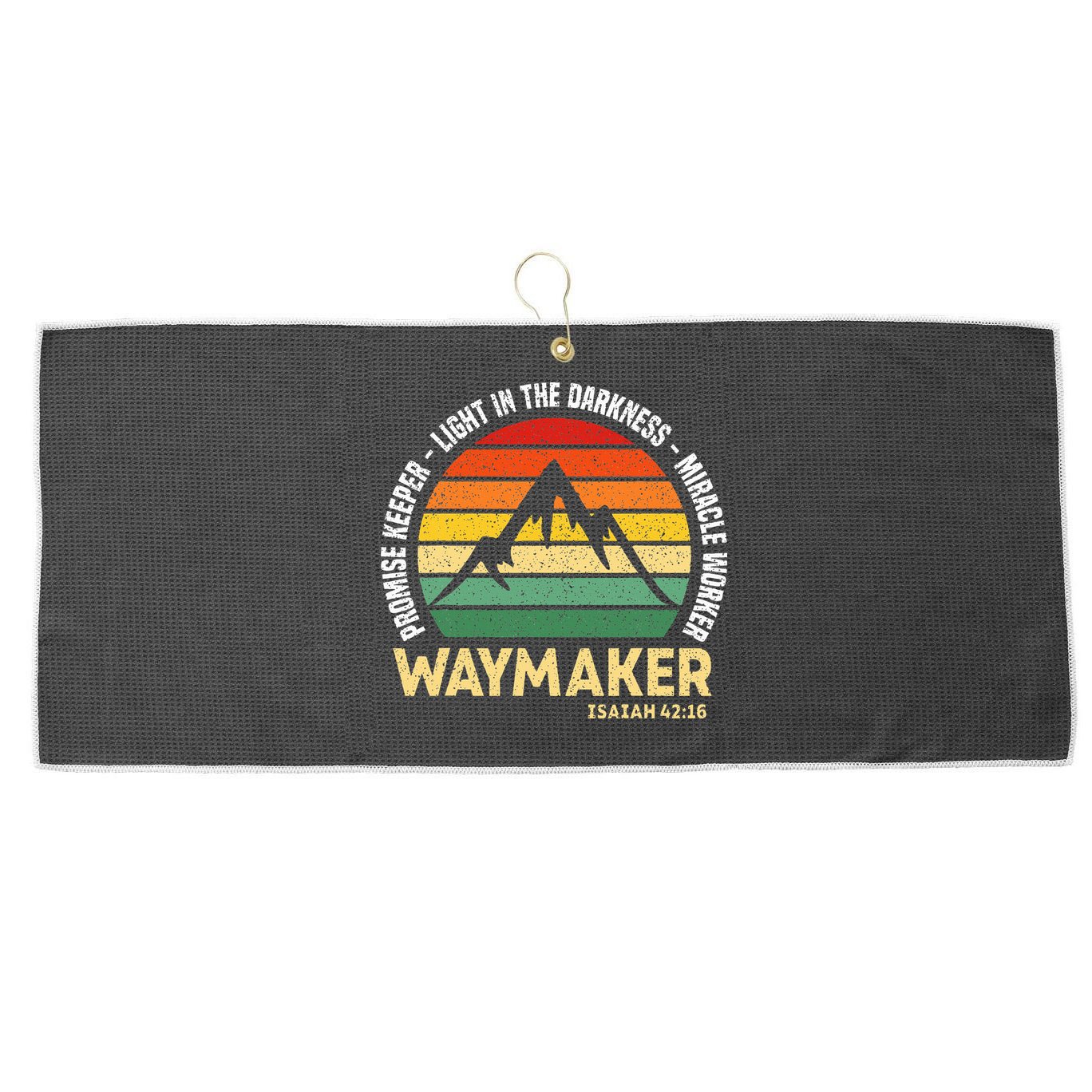 Waymaker Promise Keeper Miracle Worker Christian Believer Large Microfiber Waffle Golf Towel