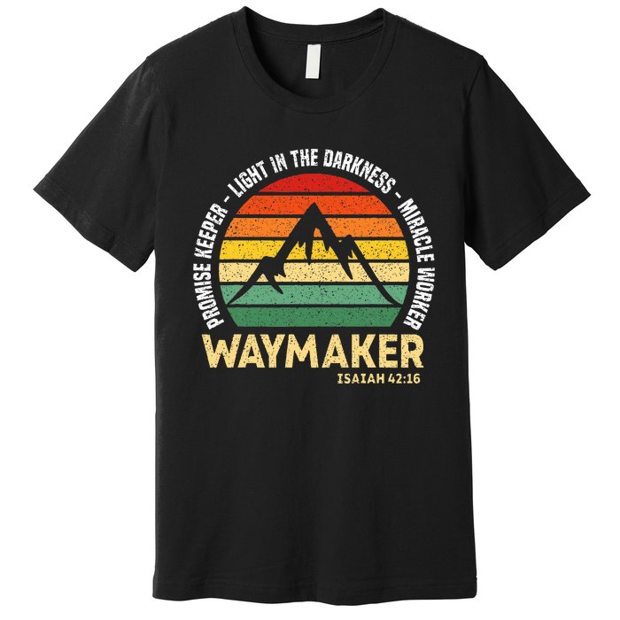 Waymaker Promise Keeper Miracle Worker Christian Believer Premium T-Shirt