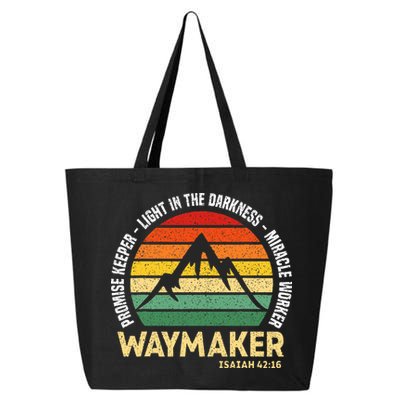 Waymaker Promise Keeper Miracle Worker Christian Believer 25L Jumbo Tote