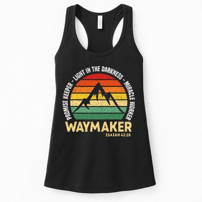 Waymaker Promise Keeper Miracle Worker Christian Believer Womens Tank Top