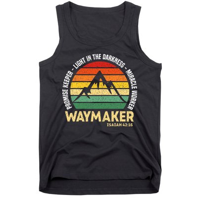 Waymaker Promise Keeper Miracle Worker Christian Believer Tank Top