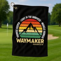 Waymaker Promise Keeper Miracle Worker Christian Believer Golf Towel