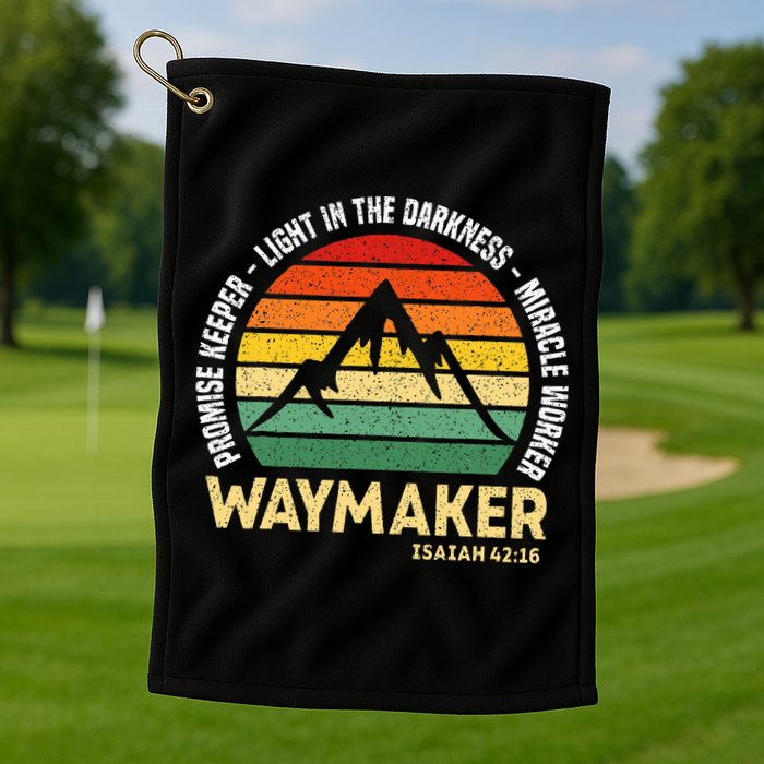 Waymaker Promise Keeper Miracle Worker Christian Believer Golf Towel