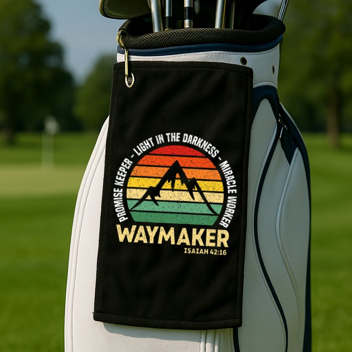 Waymaker Promise Keeper Miracle Worker Christian Believer Golf Towel