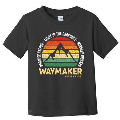 Waymaker Promise Keeper Miracle Worker Christian Believer Toddler T-Shirt