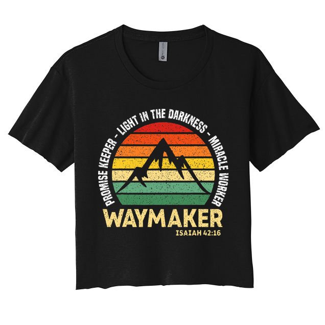 Waymaker Promise Keeper Miracle Worker Christian Believer Crop Top