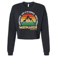 Waymaker Promise Keeper Miracle Worker Christian Believer Cropped Pullover Crew