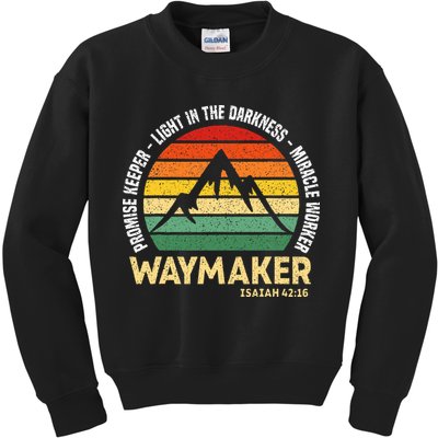 Waymaker Promise Keeper Miracle Worker Christian Believer Kids Sweatshirt