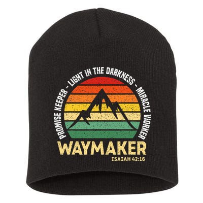 Waymaker Promise Keeper Miracle Worker Christian Believer Short Acrylic Beanie