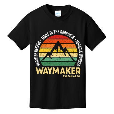 Waymaker Promise Keeper Miracle Worker Christian Believer Kids T-Shirt