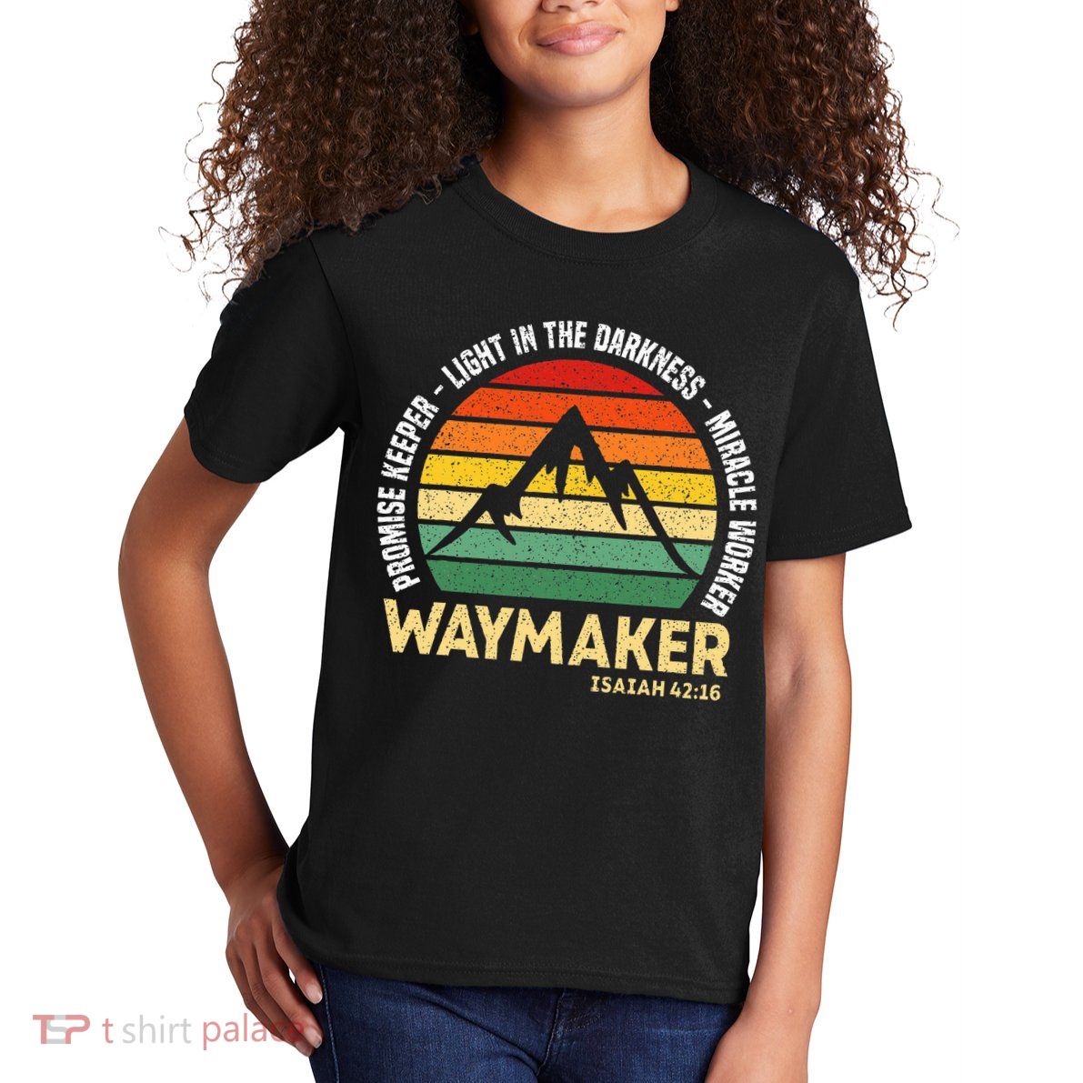 Waymaker Promise Keeper Miracle Worker Christian Believer Kids T-Shirt