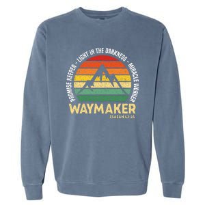 Waymaker Promise Keeper Miracle Worker Christian Believer Garment-Dyed Sweatshirt