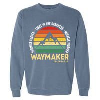 Waymaker Promise Keeper Miracle Worker Christian Believer Garment-Dyed Sweatshirt