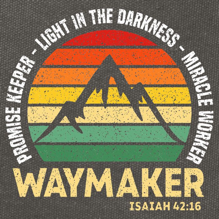 Waymaker Promise Keeper Miracle Worker Christian Believer Cotton Canvas Backpack