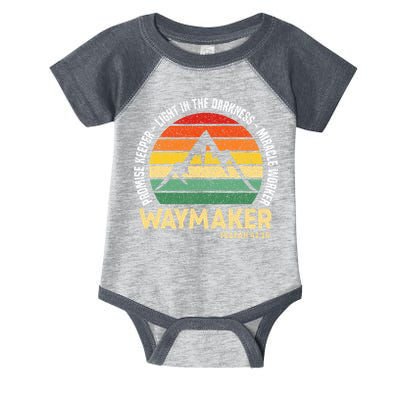 Waymaker Promise Keeper Miracle Worker Christian Believer Infant Baby Jersey Bodysuit