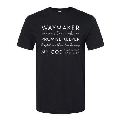 Waymaker Promise Keeper Miracle Worker Christian Softstyle® CVC T-Shirt