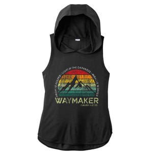 Waymaker Promise Keeper Miracle Worker Christian Ladies PosiCharge Tri-Blend Wicking Draft Hoodie Tank