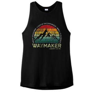 Waymaker Promise Keeper Miracle Worker Christian Ladies PosiCharge Tri-Blend Wicking Tank