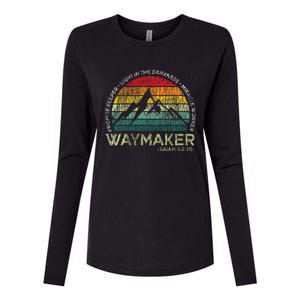 Waymaker Promise Keeper Miracle Worker Christian Womens Cotton Relaxed Long Sleeve T-Shirt